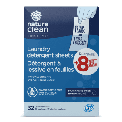 Nature Clean Laundry Detergent Strips Fragrance Free