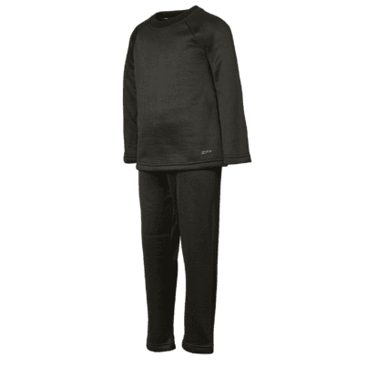 Kombi Children B3 Velvet Thermal Fleece Base Layer Set Black