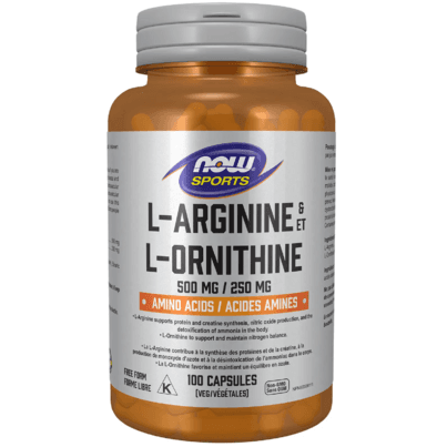 NOW Sports L-Arginine 500mg & L-Ornithine 250mg