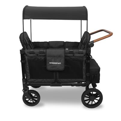 WonderFold W4 Luxe Pro Quad Stroller Wagon Black