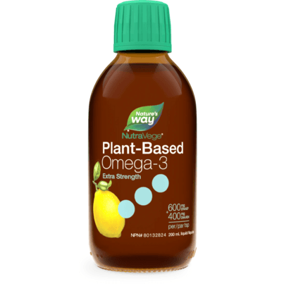 NutraVege Plant-Based Omega-3 Extra Strength Lemon