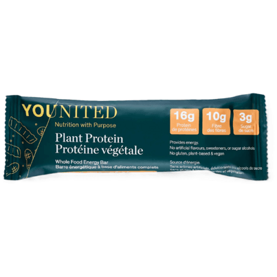 Younited Plant Protein Whole Food Energy Bar Chocolate Peanut