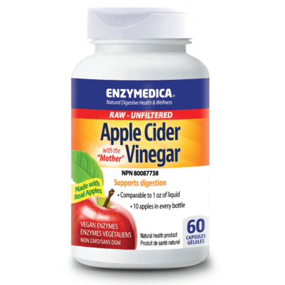 "Enzymedica Raw-Unfiltered Apple Cider Vinegar "with the Mother""