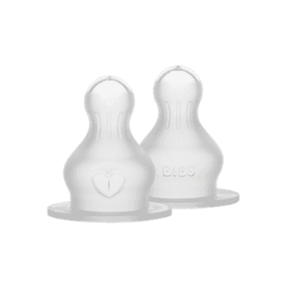 BIBS Baby Bottle Nipple Round Silicone Pack Slow Flow