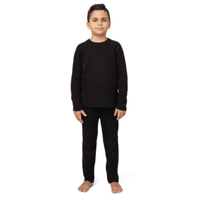 Kombi Junior B3 Thermal Velvet Fleece Base Set Black