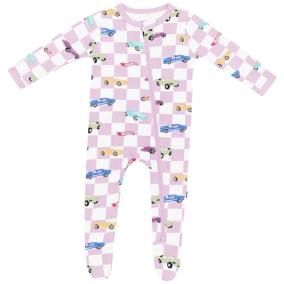 Kyte BABY Zippered Footie Hot Wheels Sparkles and Speed