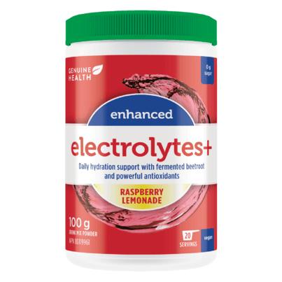 Genuine Health Enhanced Hydration Electrolytes+ Raspberry Lemonade