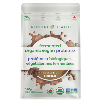 Genuine Health Fermented Organic Vegan Proteins+ Chocolate