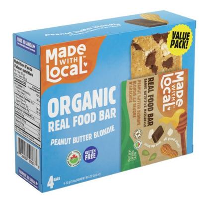 Made with Local Real Food Bar Case Peanut Butter Blondie