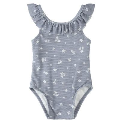 Petit Lem Swimsuit Starfish Print on Dusty Blue
