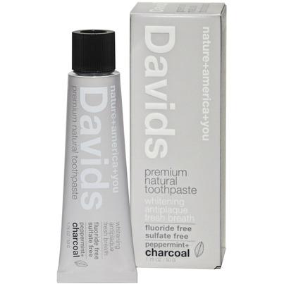 Davids Premium Toothpaste Charcoal + Peppermint Travel Size
