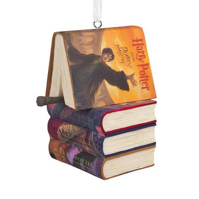 Hallmark Resin Figural Harry Potter Books And Wand