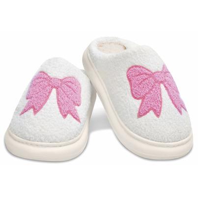 iScream Slippers White Cozy Bows