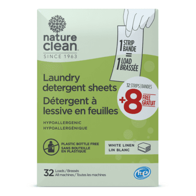 Nature Clean Laundry Detergent Strips White Linen