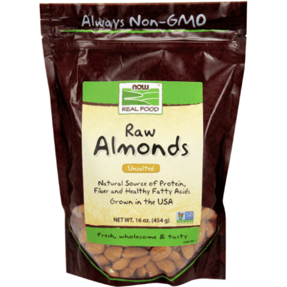 NOW Real Food Raw Unsalted Almonds
