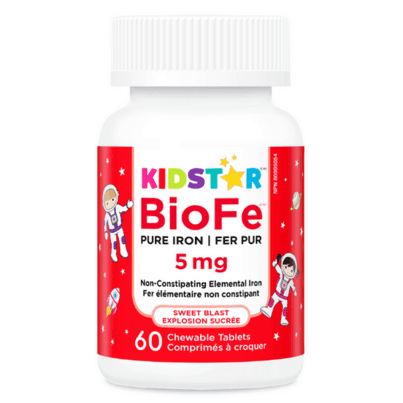 Kidstar Nutrients BioFe Pure Iron Chewable Tablets Sweet Blast