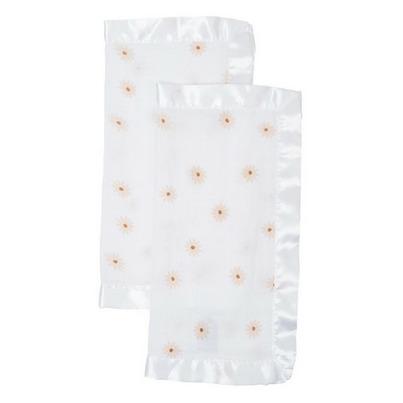 Lulujo Baby Security Blankets 2 Pack Muslin Cotton Daisies