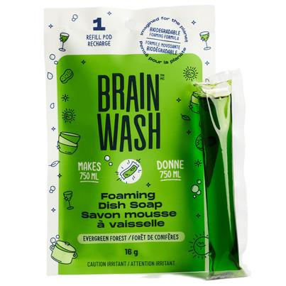 Brain Wash Foaming Dish Soap Refill Pod Green Evergreen Forest