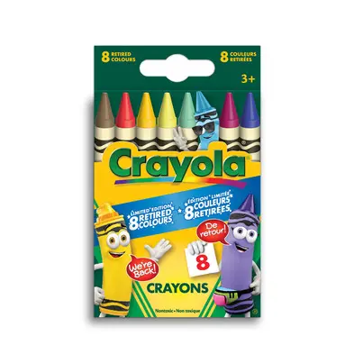 Crayola 8 Crayons Retired Colours