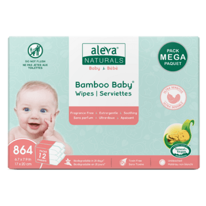 Aleva Naturals Bamboo Baby Sensitive Wipes Mega Pack