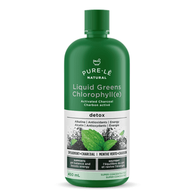 Pure-Le Natural Liquid Greens Chlorophyll Activated Charcoal Mint