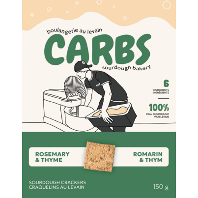 Carbs Sourdough Bakery Cracker Rosemary & Thyme
