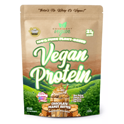 Confident 100% Pure Plant-Based Vegan Protein Chocolate Peanut Butter