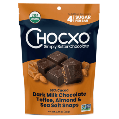 ChocXO Dark Milk Toffee Almond & Sea Salt Snaps