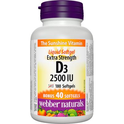 Webber Naturals Extra Strength Vitamin D3 2500IU