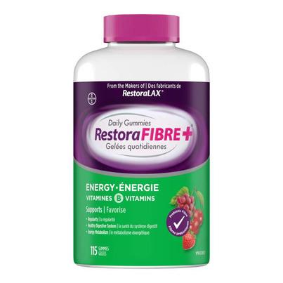 RestoraLAX RestoraFIBRE+ Energy Daily Prebiotic Fibre Supplement Gummies