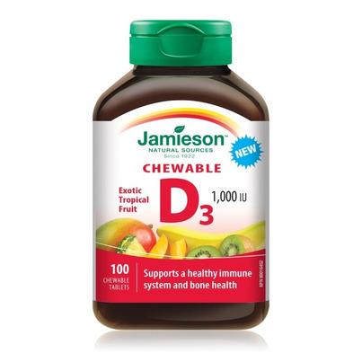 Jamieson Vitamin D3 1000IU Chewable Tropical Fruit