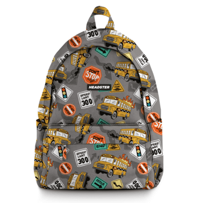 Headster Kids Backpack Bus Ted Grey Mix