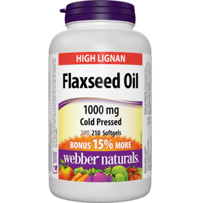 Webber Naturals Flaxseed Oil 1000mg Cold Pressed