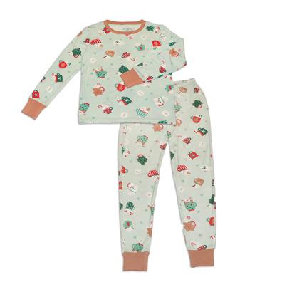 Silkberry Baby Women's Bamboo Long Sleeve Pajama Set Festive Cocoa