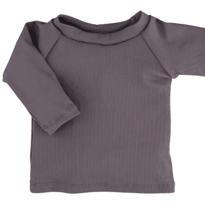 Current Tyed Clothing Ribbed Rashguard Solid Purple