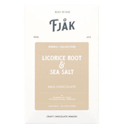 Fjak Milk Chocolate Bar Licorice Root & Sea Salt 50%