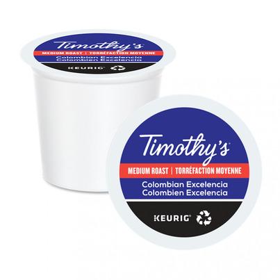 Timothy's Medium Roast Coffee Colombian Excelencia K-Cup Pods