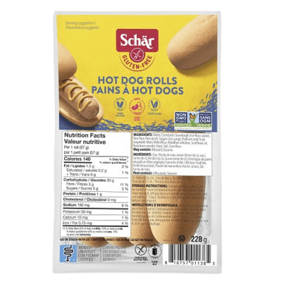 Schar Gluten Free Hot Dog Rolls