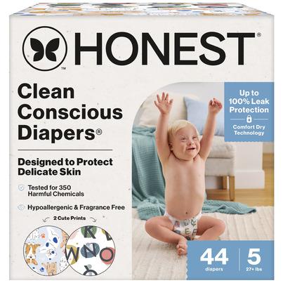 The Honest Company Club Box Diapers Its a Pawty and All The Letters