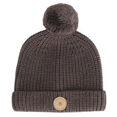 Calikids Knit Hat with PomPom Morel
