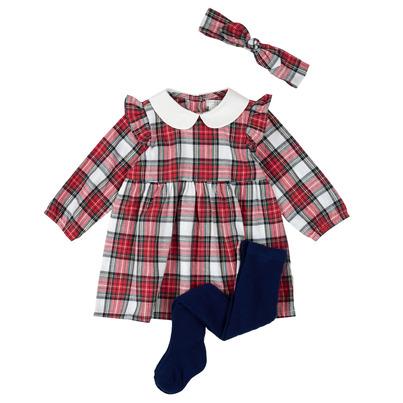 petit lem Dress Set Red Plaid on Flannel