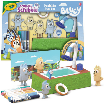 Crayola Scribble Scrubbie Bluey Poolside Playset