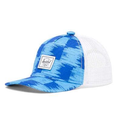 Herschel Supply Whaler Cotton Mesh Cap Check Yourself Dazzling Blue