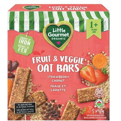 Little Gourmet Strawberry Carrot Fruit & Veggie Oat Bars