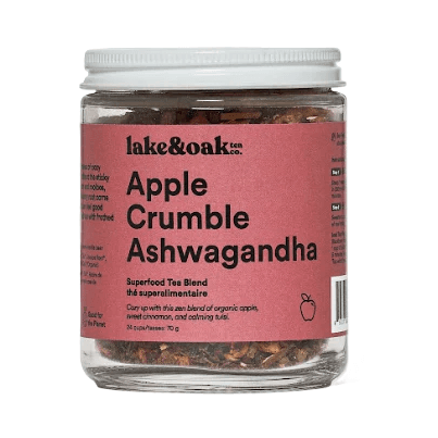 Lake & Oak Tea Co. Superfood Tea Blend Apple Crumble Ashwagandha
