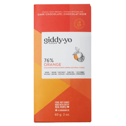 Giddy Yo Organic Chocolate Bar Orange