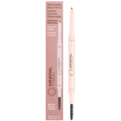 Mineral Fusion Rose Gold Retractable Brow Pencil Medium Brown