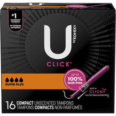 U by Kotex Click Compact Tampons Super Plus Unscented
