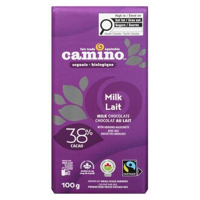 Camino 38% Cacao Milk Chocolate Bar