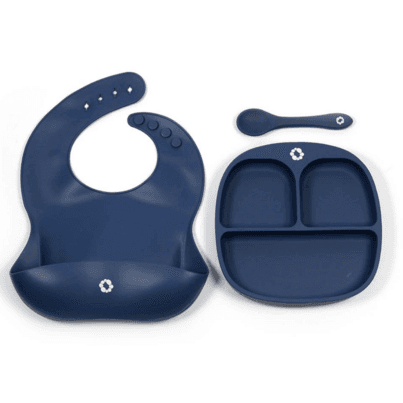 Bulle Silicone Feeding Set Blueberry